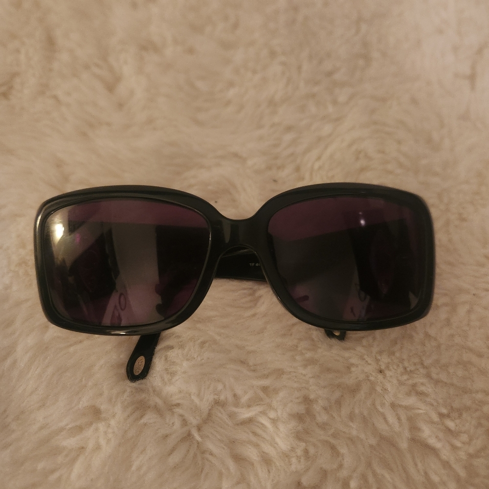Tiffany & Co. TF 4017-B Starburst Sunglasses Y2K McBling Black, Purple Lens